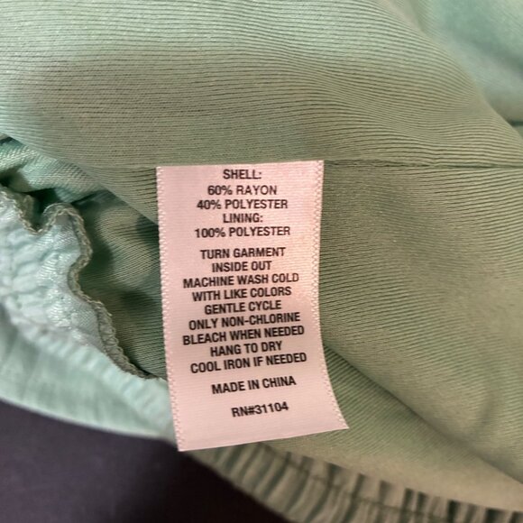 NEW Wonderly Pale Green Linen-Like Wide Leg Pants Size 2XL Summer Chic - Picture 8 of 8